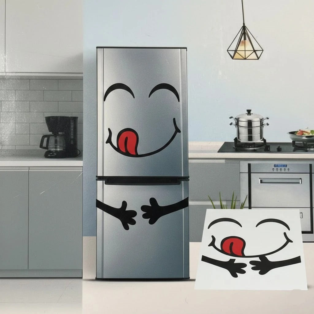 Self-Adhesive Cute Smiley Face Fridge Sticker