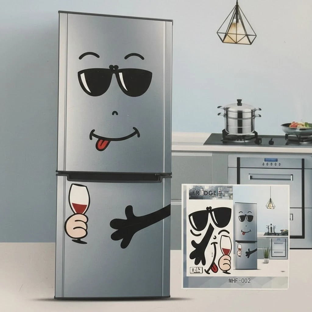Self-Adhesive Cute Smiley Face Fridge Sticker