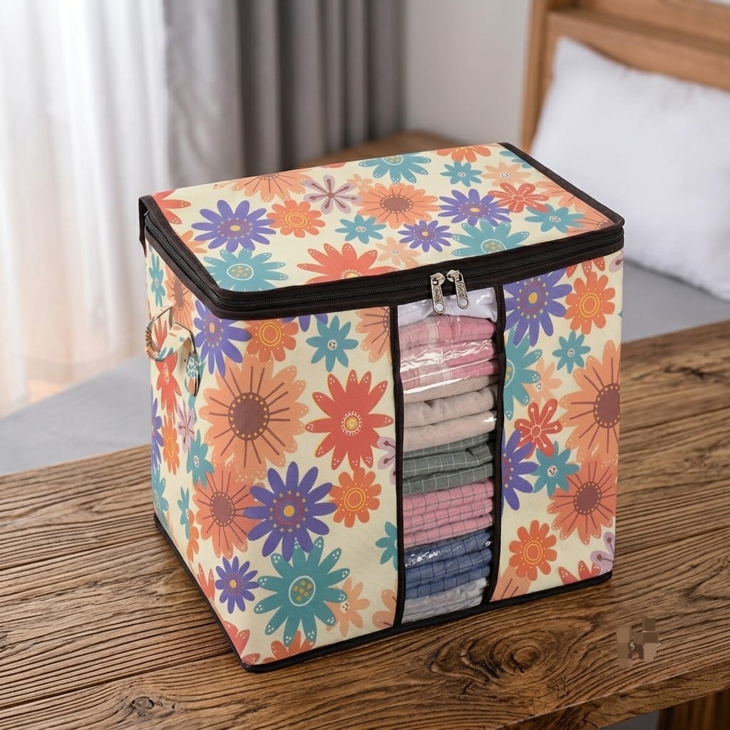 Printed Jumbo Storage Bag Organizer for Clothes