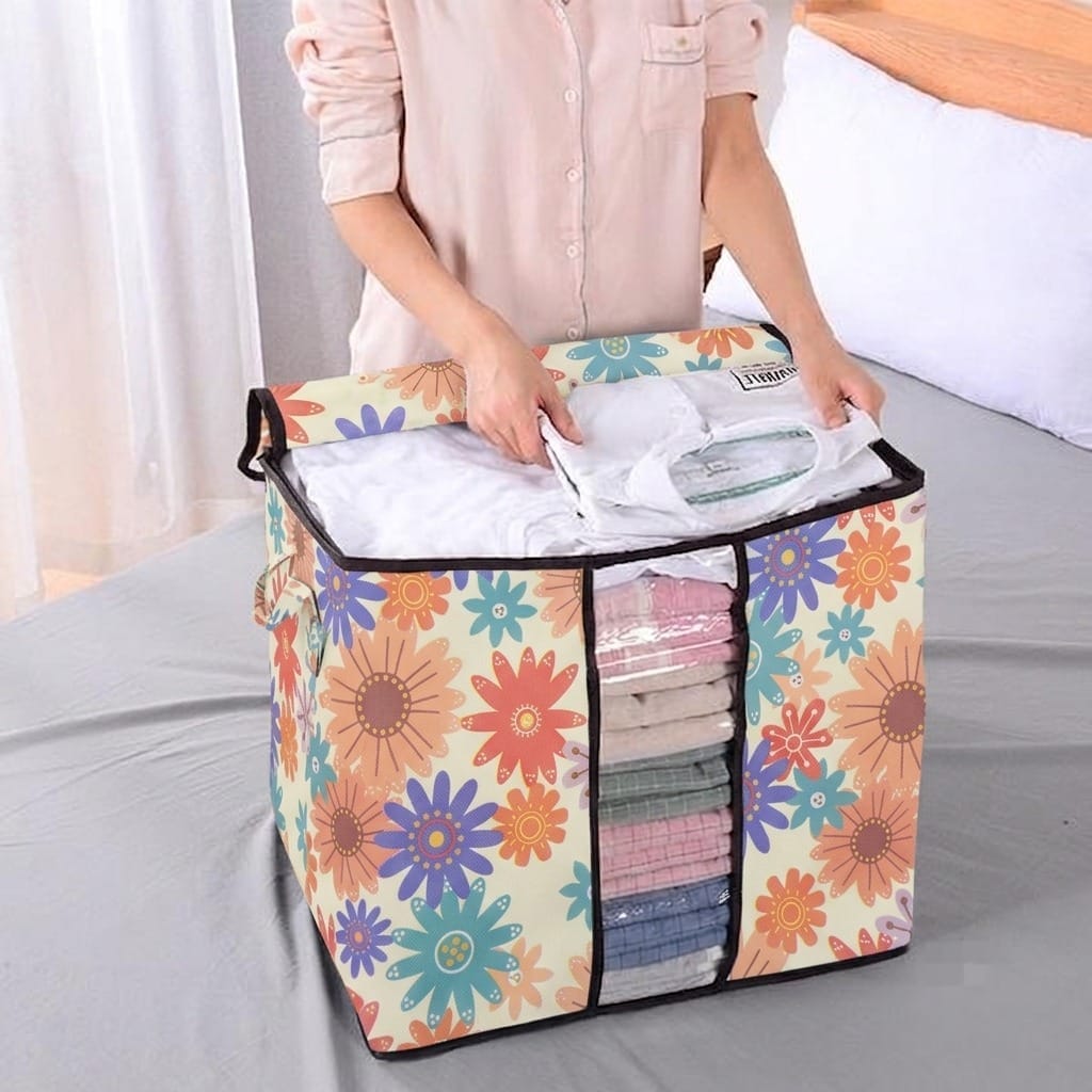 Printed Jumbo Storage Bag Organizer for Clothes