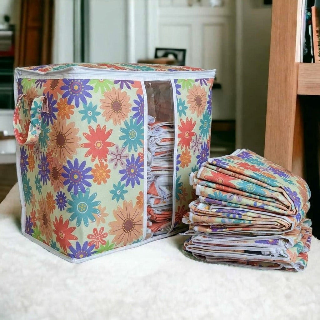 Printed Jumbo Storage Bag Organizer for Clothes