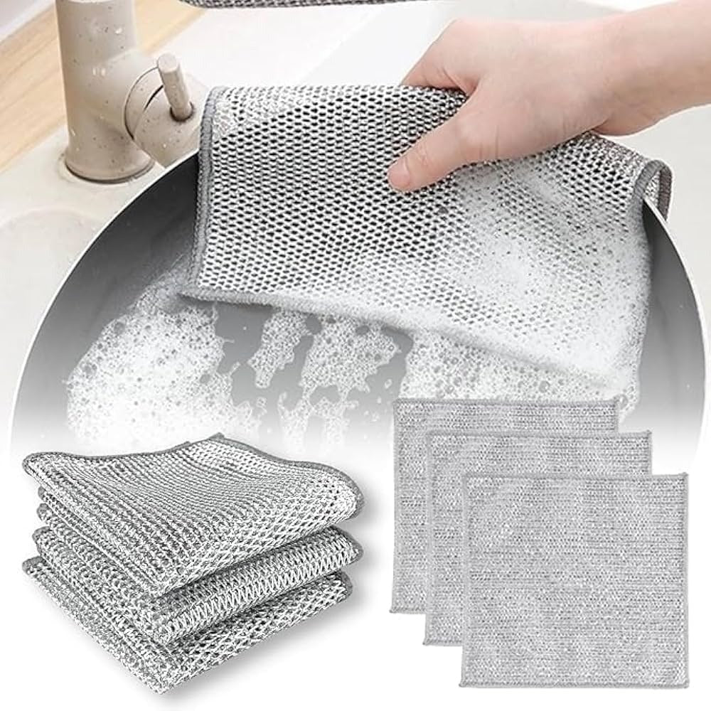 Pack of 10 Multipurpose Wire Dishwashing Cloths