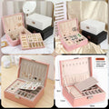 Luxury Leather Jewelry Organizer Box