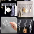 Transparent 6-Hook Wall Hanger Strip
