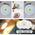 3-Piece Wireless LED Puck Lights with Remote Control
