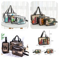 Pack of 3 Transparent Travel Cosmetic Bag Set