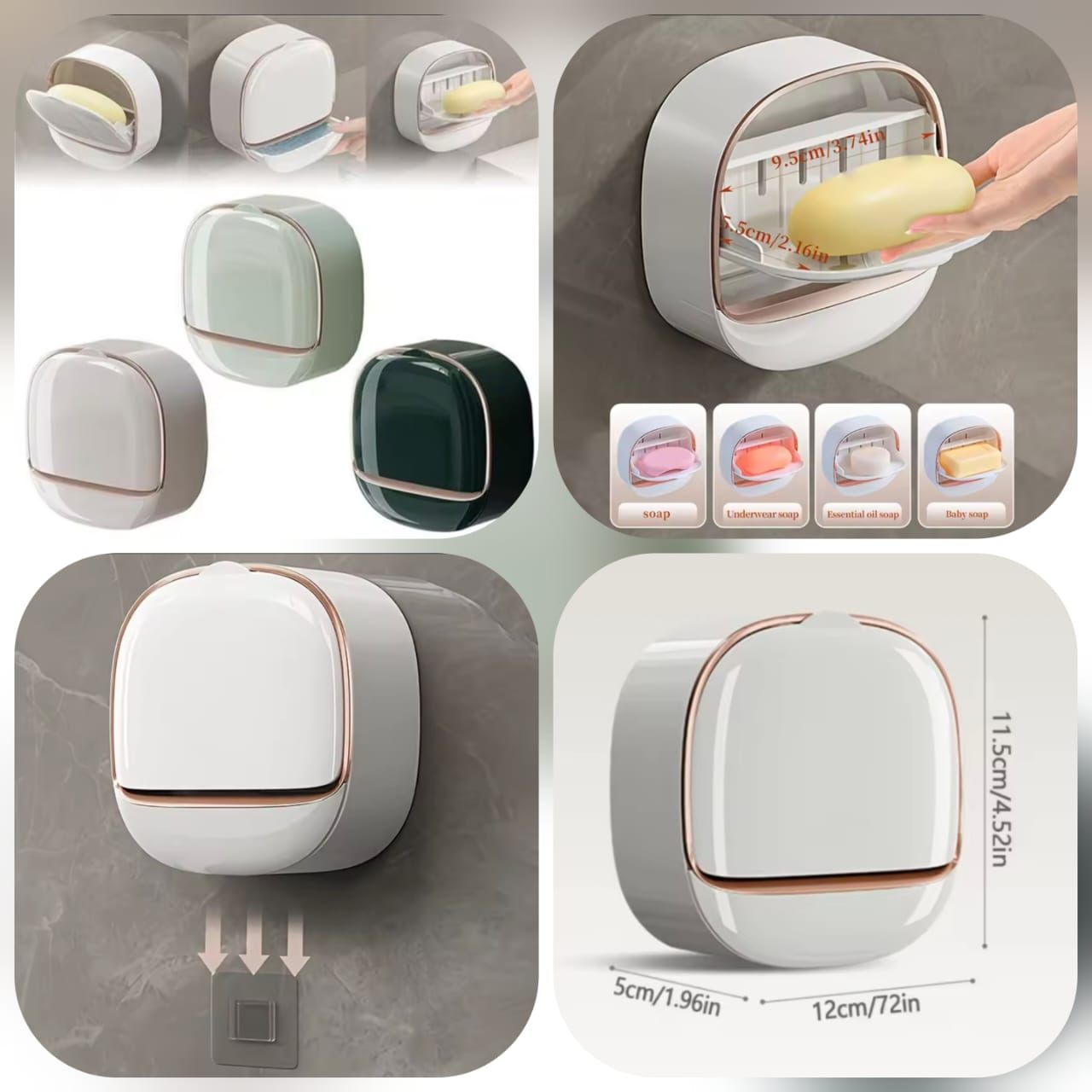 Wall Mounted Soap Holder – Modern Flip Design