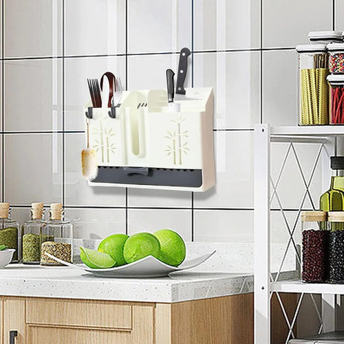 Wall Mounted Kitchen Spoon & Knife Rack
