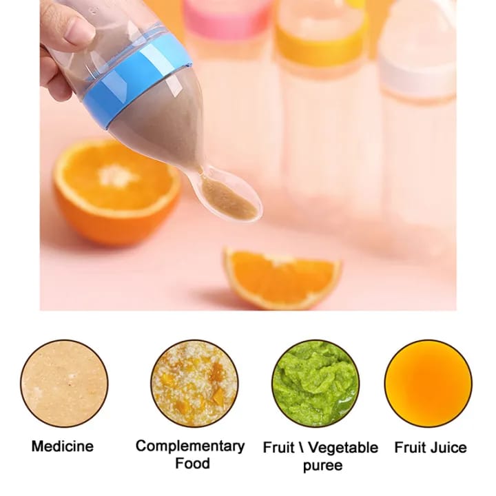 Spoon Feeder Silicone Baby Feeding Bottle