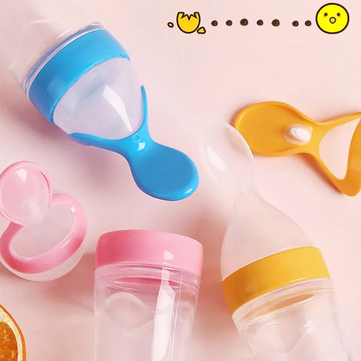 Spoon Feeder Silicone Baby Feeding Bottle