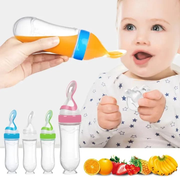 Spoon Feeder Silicone Baby Feeding Bottle