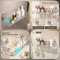 Clear Acrylic Suction Cup Wall-Mounted Bathroom Shelf