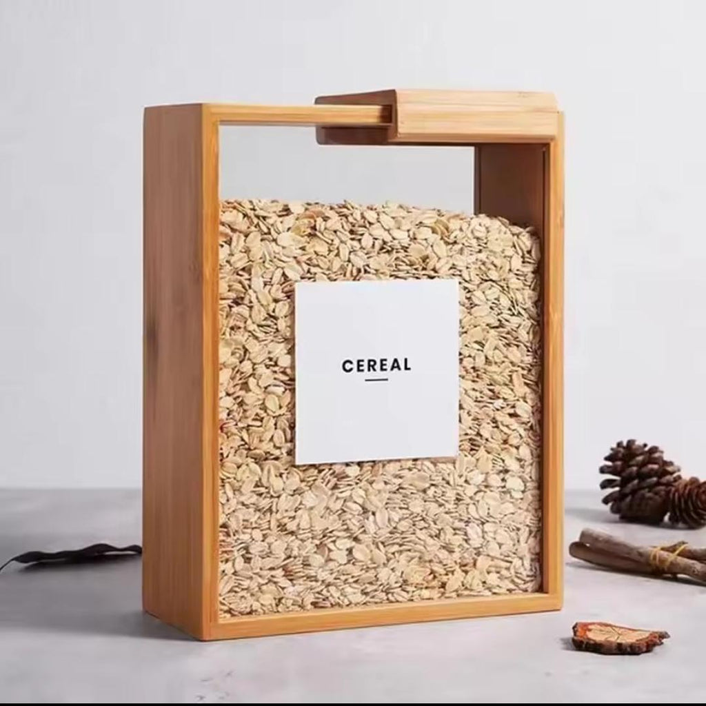 Bamboo Frame Food Storage Container with Sliding Lid
