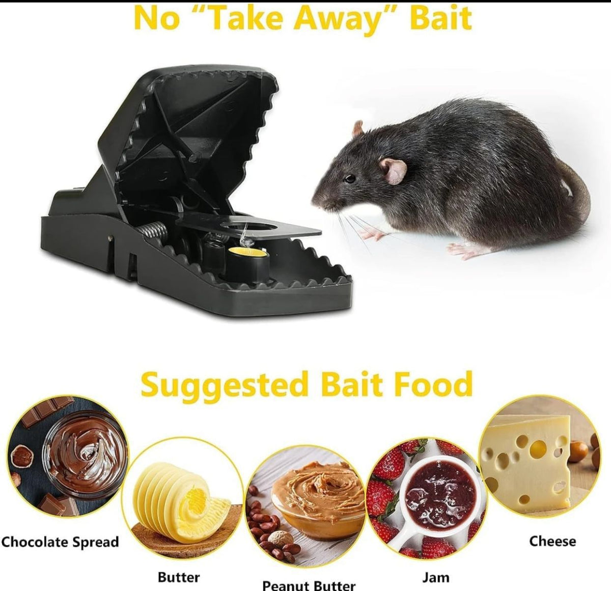 Reusable Heavy-Duty Mouse Trap Snap Catcher