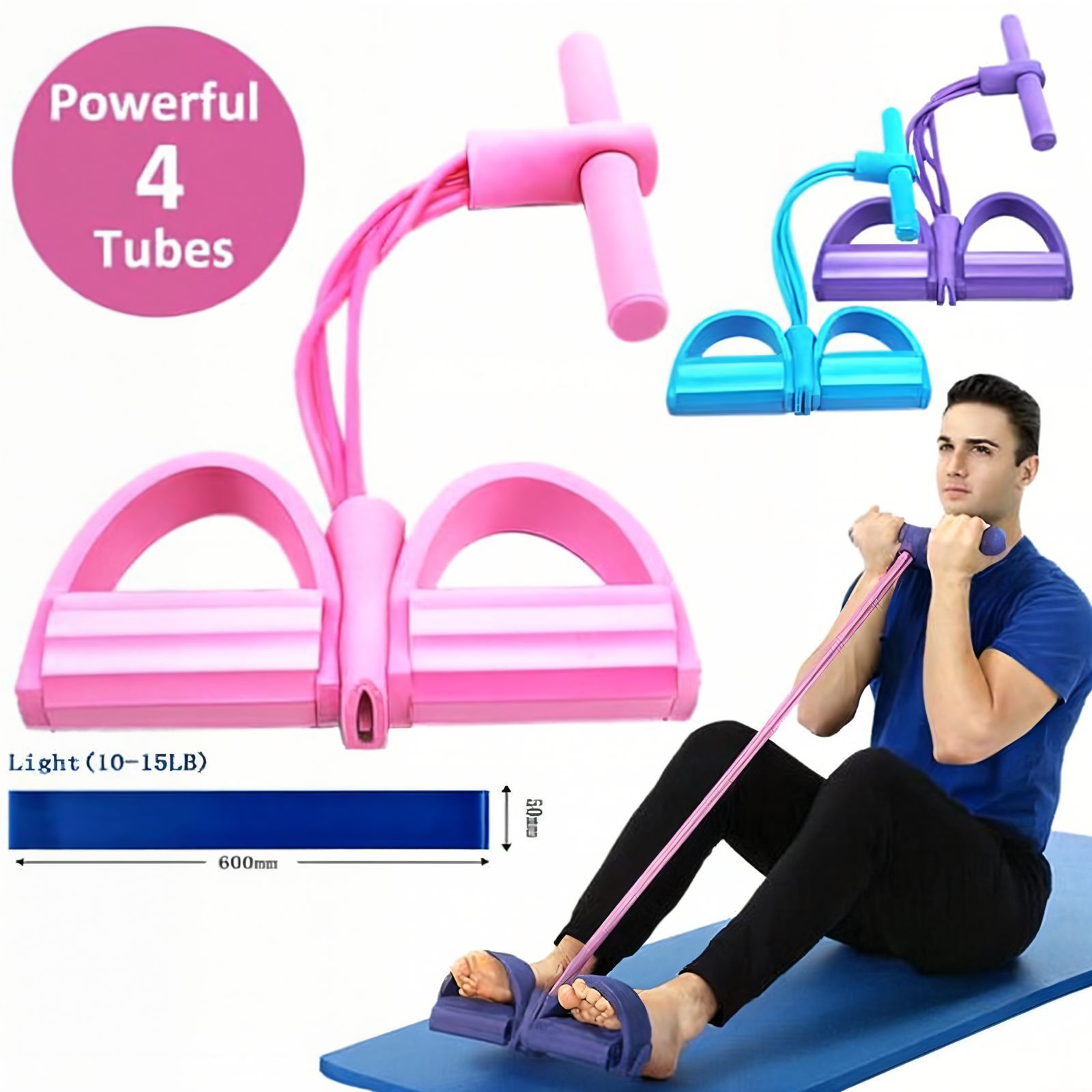 4-Tube Elastic Pull Rope Tummy Trimmer