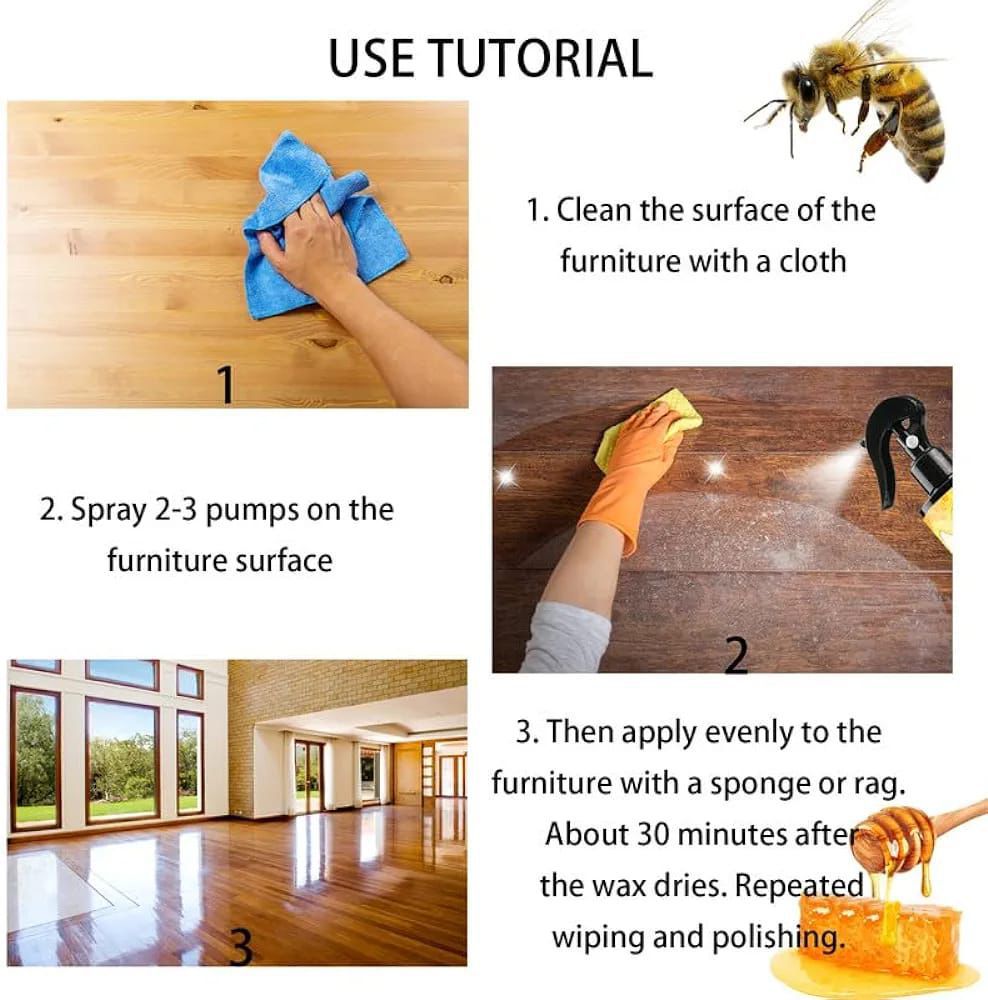 120ml Natural Beeswax Furniture Polish Spray