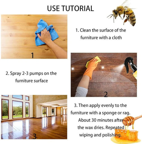120ml Natural Beeswax Furniture Polish Spray