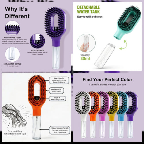 2-in-1 Spray Hair Brush