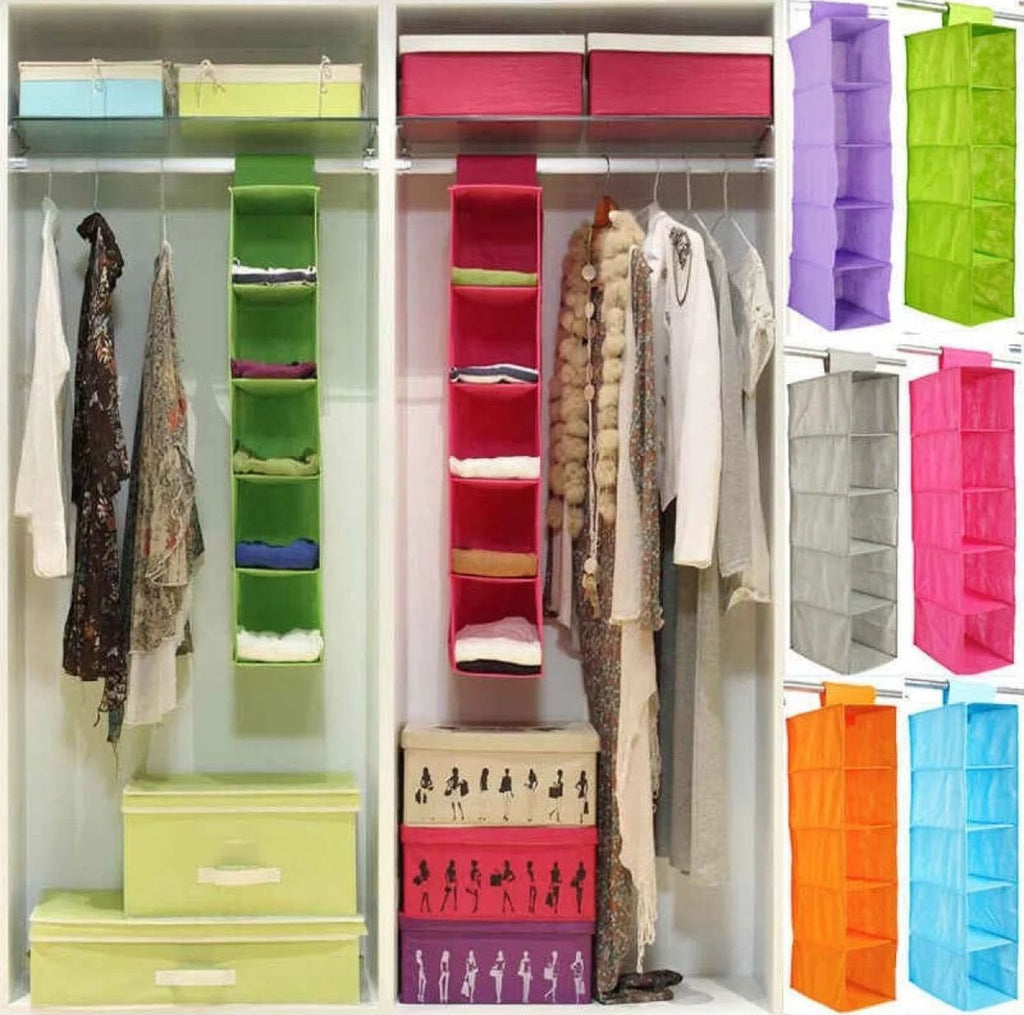 5-Tier Hanging Closet Shelf Organizer