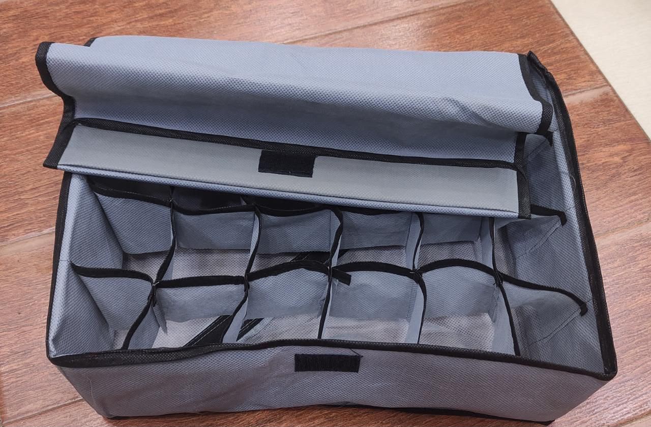 24-Grid Foldable Socks & Underwear Organizer Box