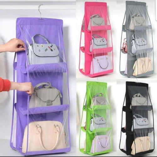 6-Pocket Hanging Purse Organizer
