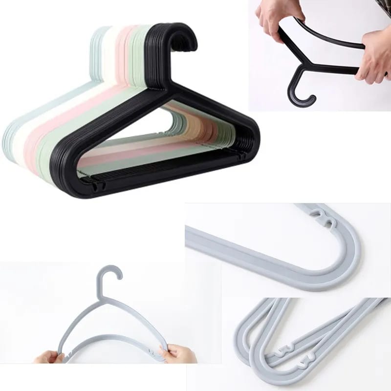 Heavy-Duty Flexible Plastic Clothes Hangers