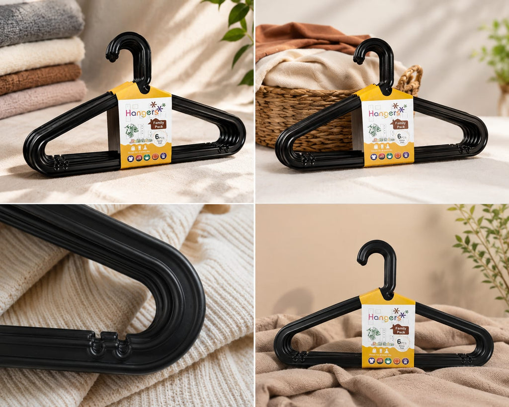 Heavy-Duty Flexible Plastic Clothes Hangers