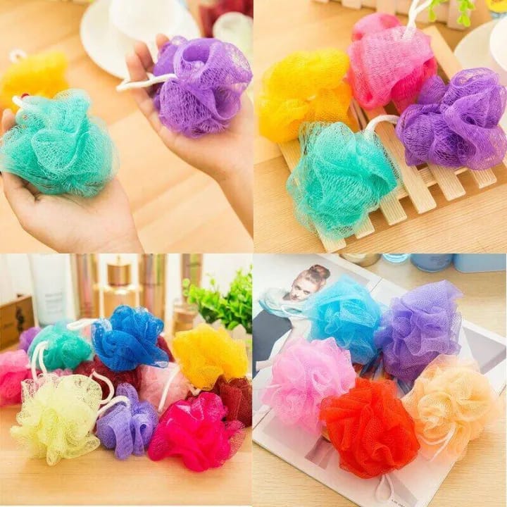 Pack of 4 Soft Mesh Bath Sponge Loofah