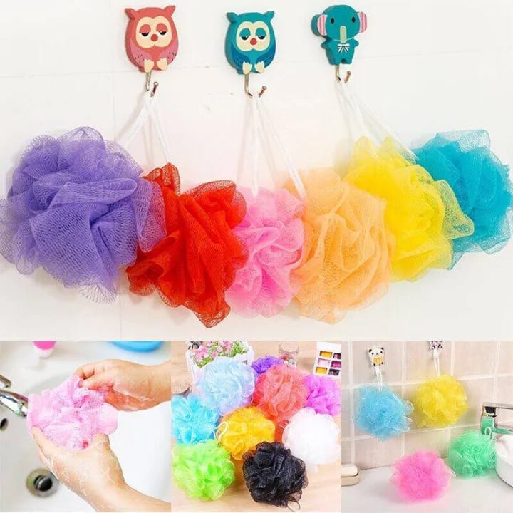 Pack of 4 Soft Mesh Bath Sponge Loofah