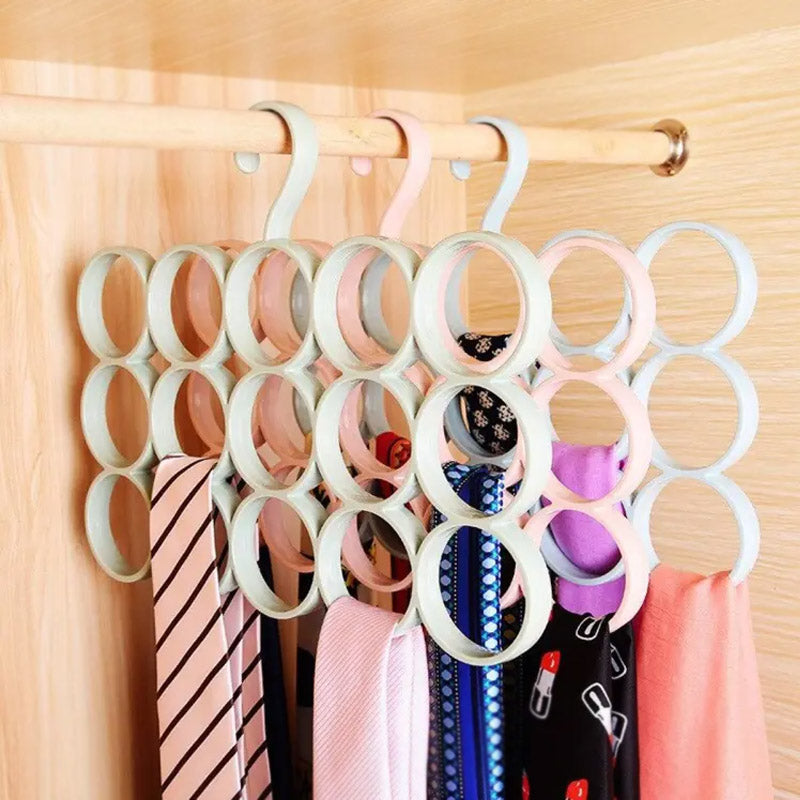 15-Ring Plastic Scarf Hanger