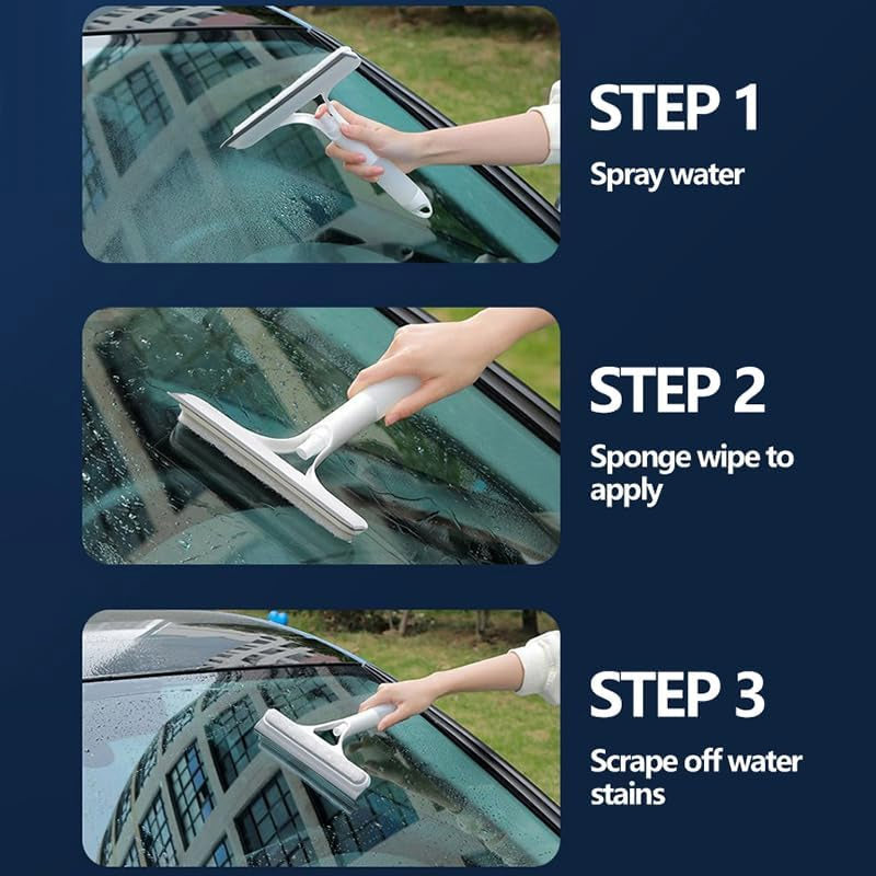 3-in-1 Glass Window Cleaner Squeegee