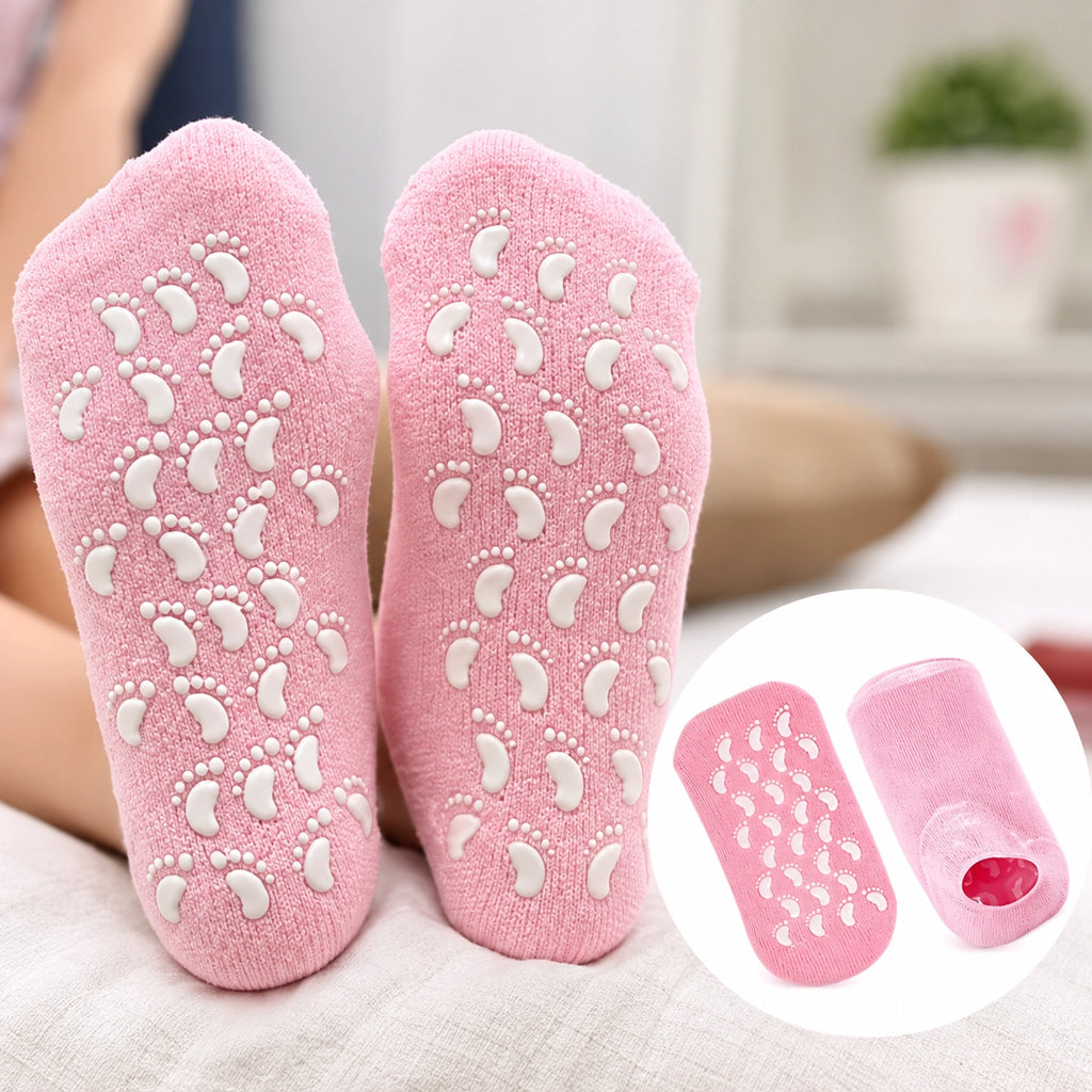 Silicone Moisturizing Gel Socks – Spa Foot Care Socks