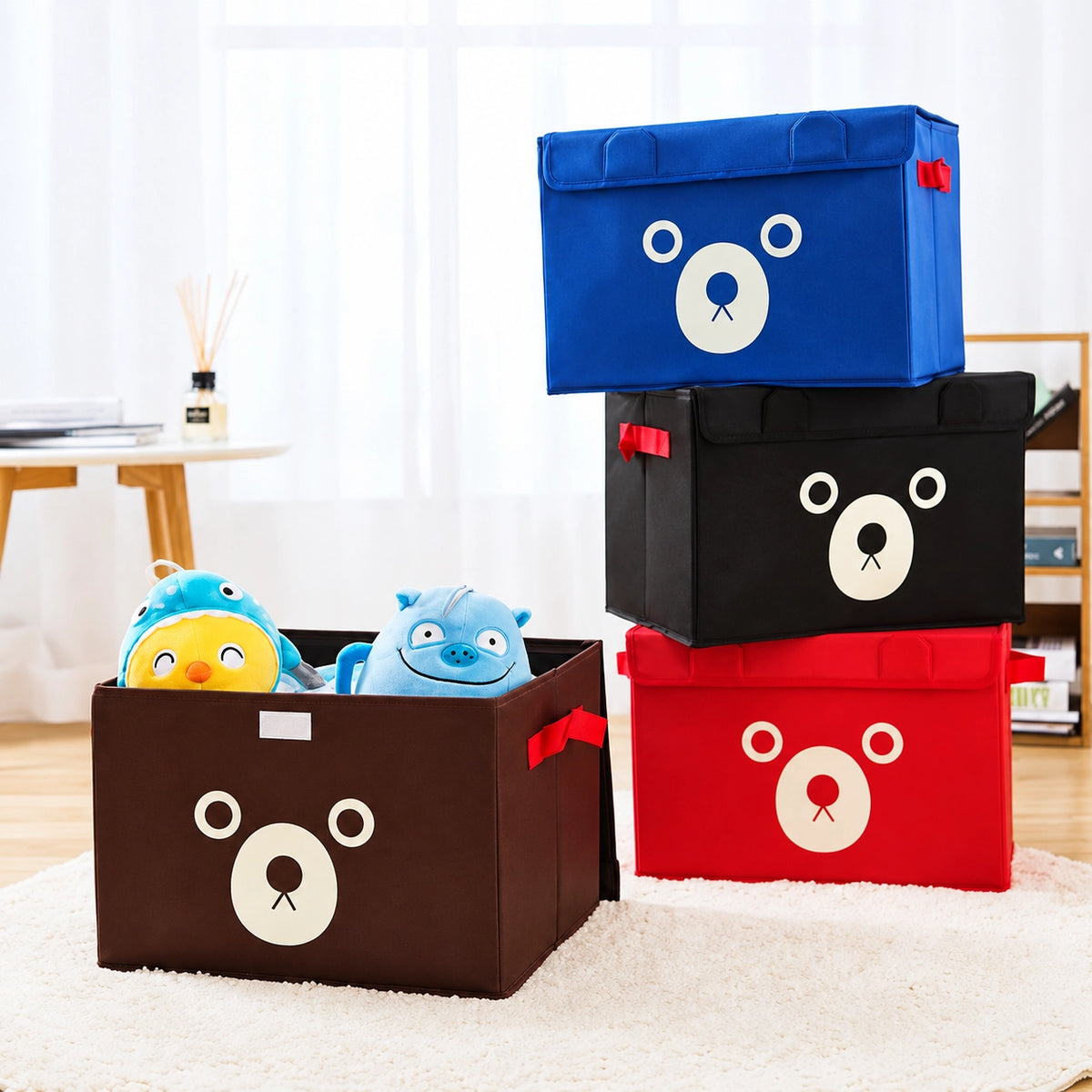 Cute Animal Face Heavy-Duty Foldable Storage Box