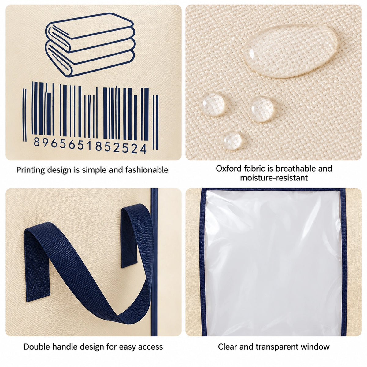 Heavy-Duty Barcode Clothes & Bedding Storage Bag