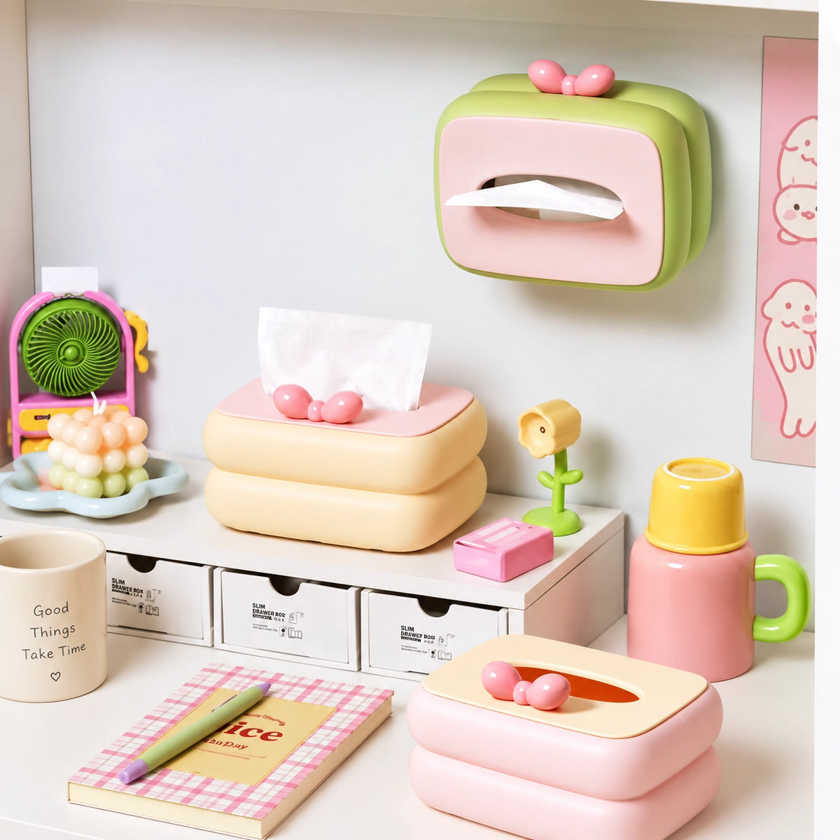 Cute Bow Tissue Box Holder