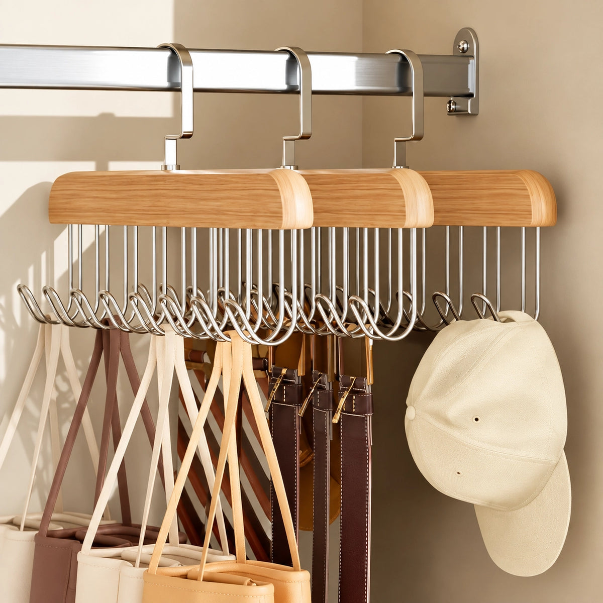 8-Hook Solid Wooden Hanger