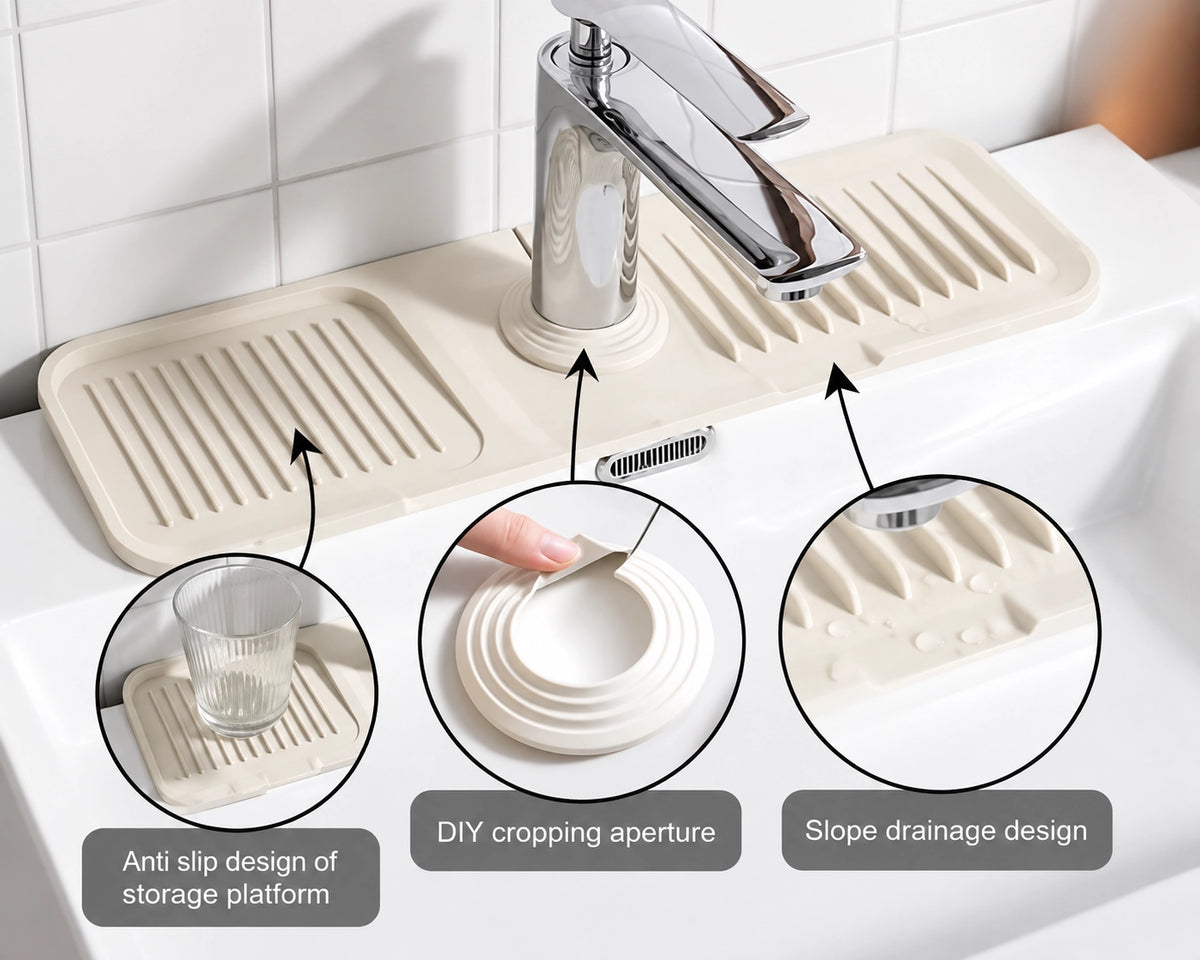 Silicone Sink Faucet Draining Mat