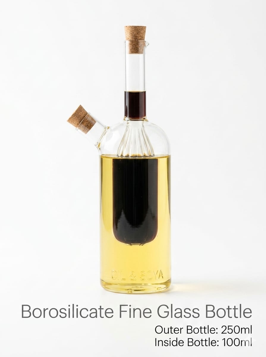 Product Title  Premium 2-in-1 Dual Glass Oil & Vinegar Dispenser Bottle