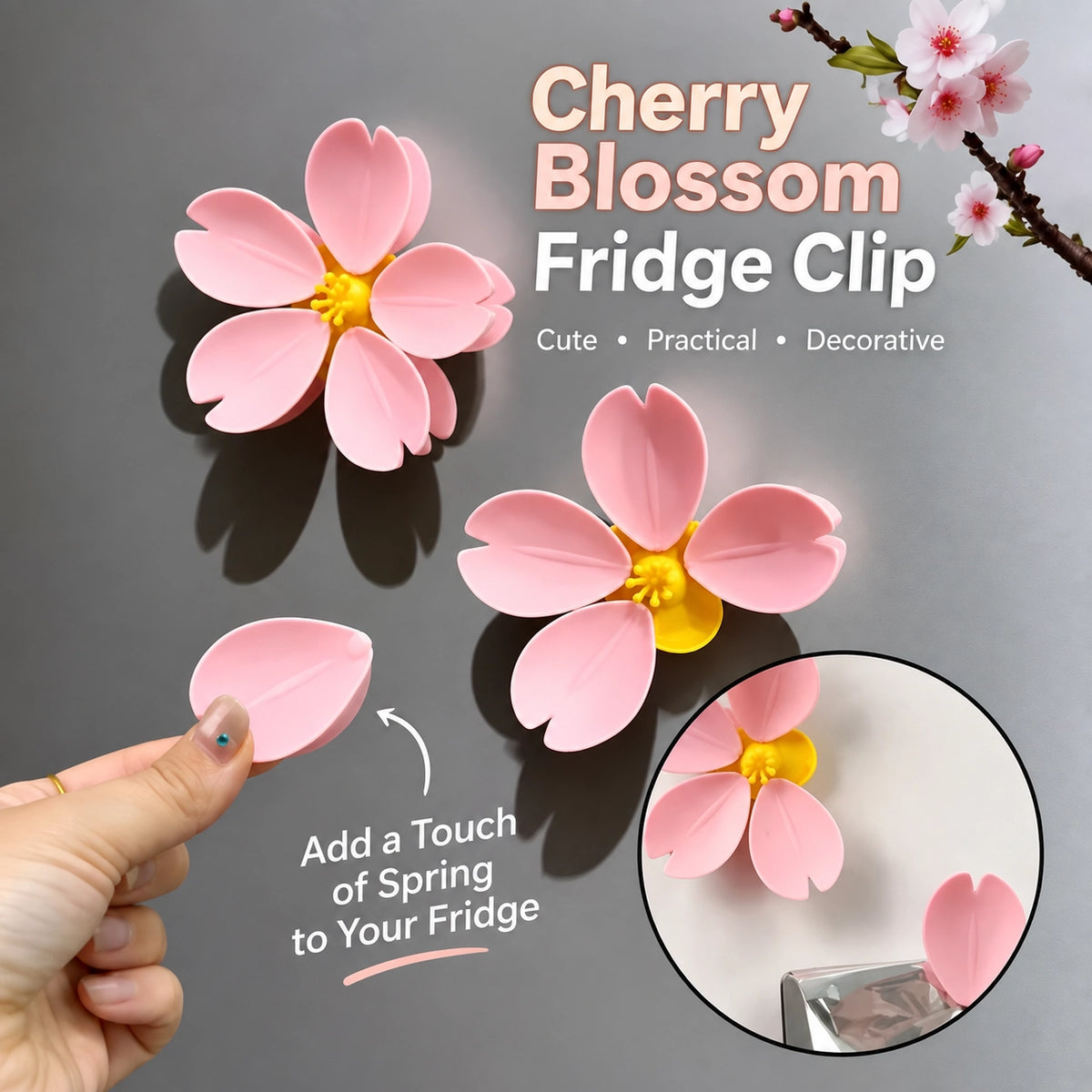 Aesthetic Flower Magnetic Sealing Clip – Sakura Design