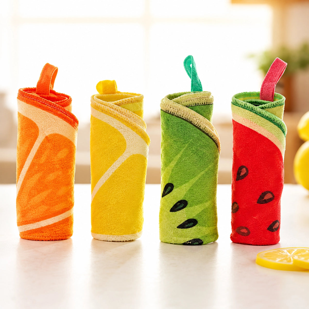 4 Pcs Fruit Kitchen Cleaning Towels