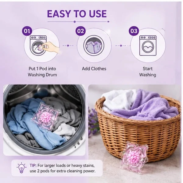 Gelijing 3-in-1 Concentrated Laundry Pods – Deep Stain Remover